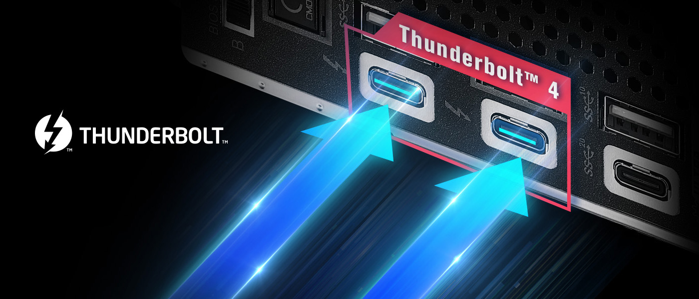 Dual Thunderbolt™ 4/USB4 Type-C