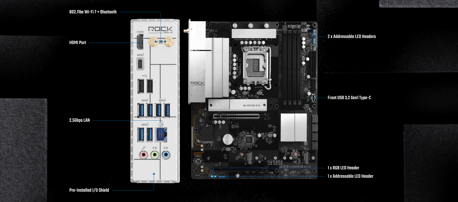 Rock Point Asrock ASRock > B860 Rock WiFi 7