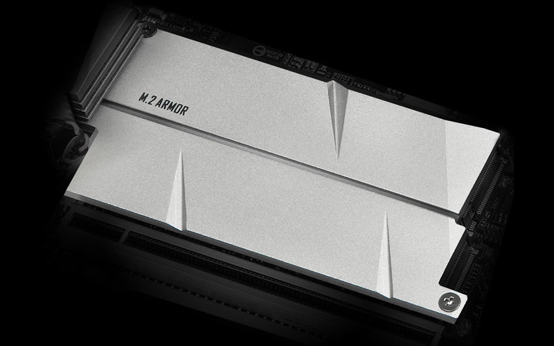 M.2 x 2 ( 2280+Coverage PCIe Gen3 x4 & SATA3 )