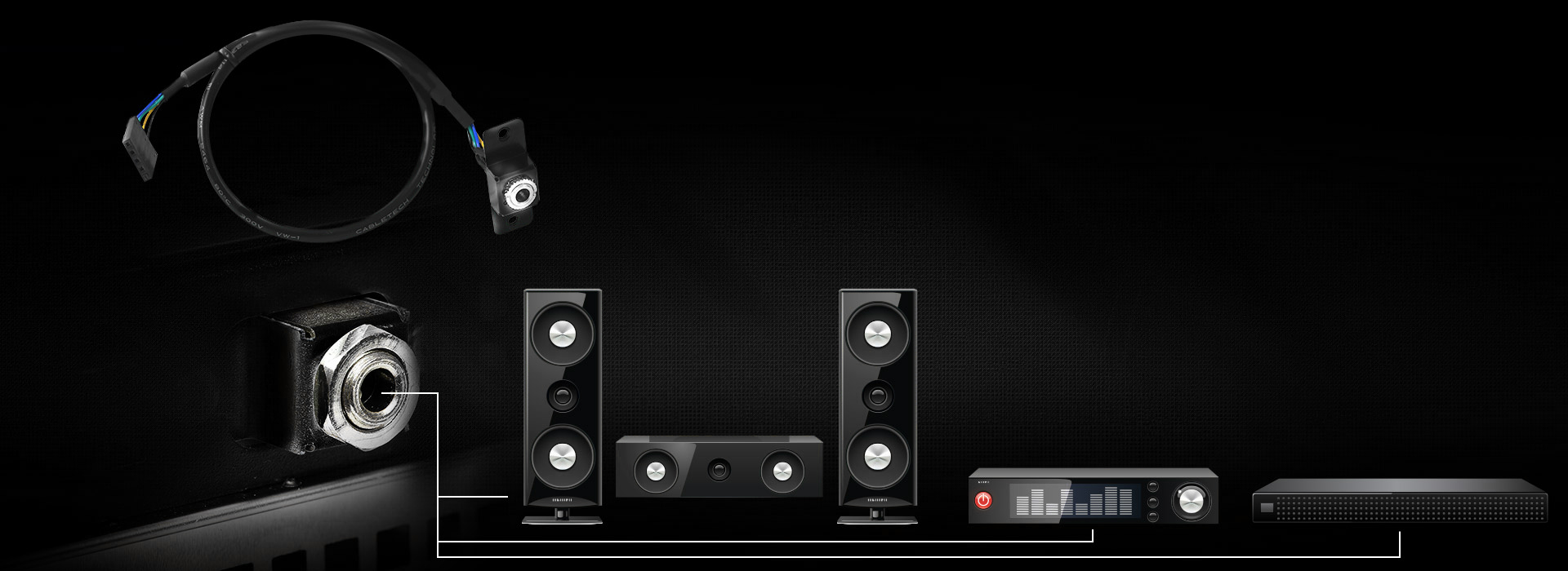 DM310 Rear Audio Cable