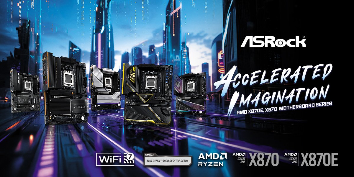 ASRock Announces Exciting New AMD X870/E Motherboards to Liven Up the Market
