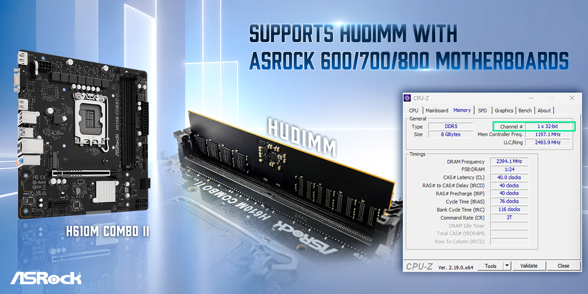 ASRock Adds Support for One Sub-Channel DRAM Module on Intel DDR5 Motherboards