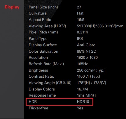 How to enable HDR function under Windows?